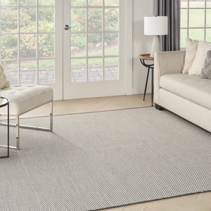 HomeRoots 8' Modern Square Geometric Area Rug – Durable Power Loomed Design for Stylish, High-Traffic Spaces Charcoal 522019