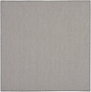 HomeRoots 8' Modern Square Geometric Area Rug – Durable Power Loomed Design for Stylish, High-Traffic Spaces Charcoal 522019