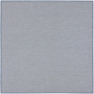 HomeRoots 8' Blue and Ivory Geometric Area Rug - Stylish, Durable, and Easy-Care for Indoor or Outdoor Spaces 522020