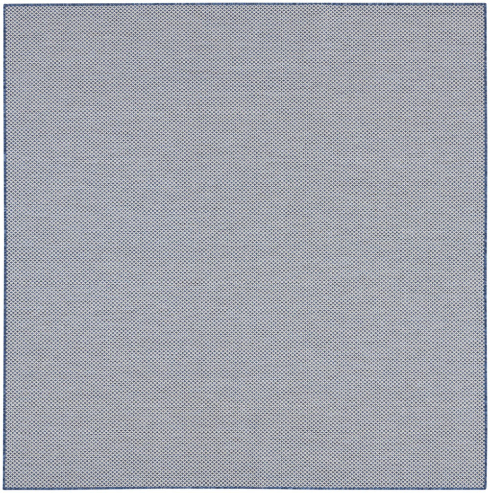 HomeRoots 8' Blue and Ivory Geometric Area Rug - Stylish, Durable, and Easy-Care for Indoor or Outdoor Spaces 522020