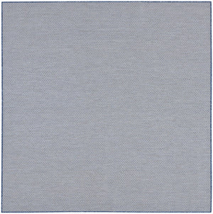 HomeRoots 8' Blue and Ivory Geometric Area Rug - Stylish, Durable, and Easy-Care for Indoor or Outdoor Spaces 522020