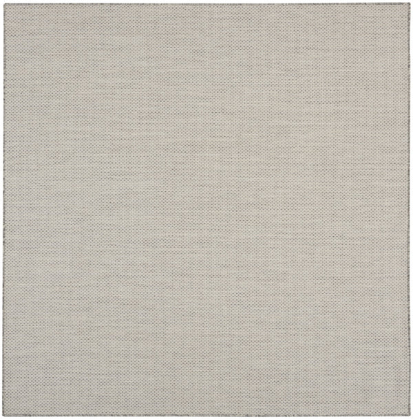 Homeroots 8' Silver Square Geometric Power Loom Area Rug  Polypropylene 522023