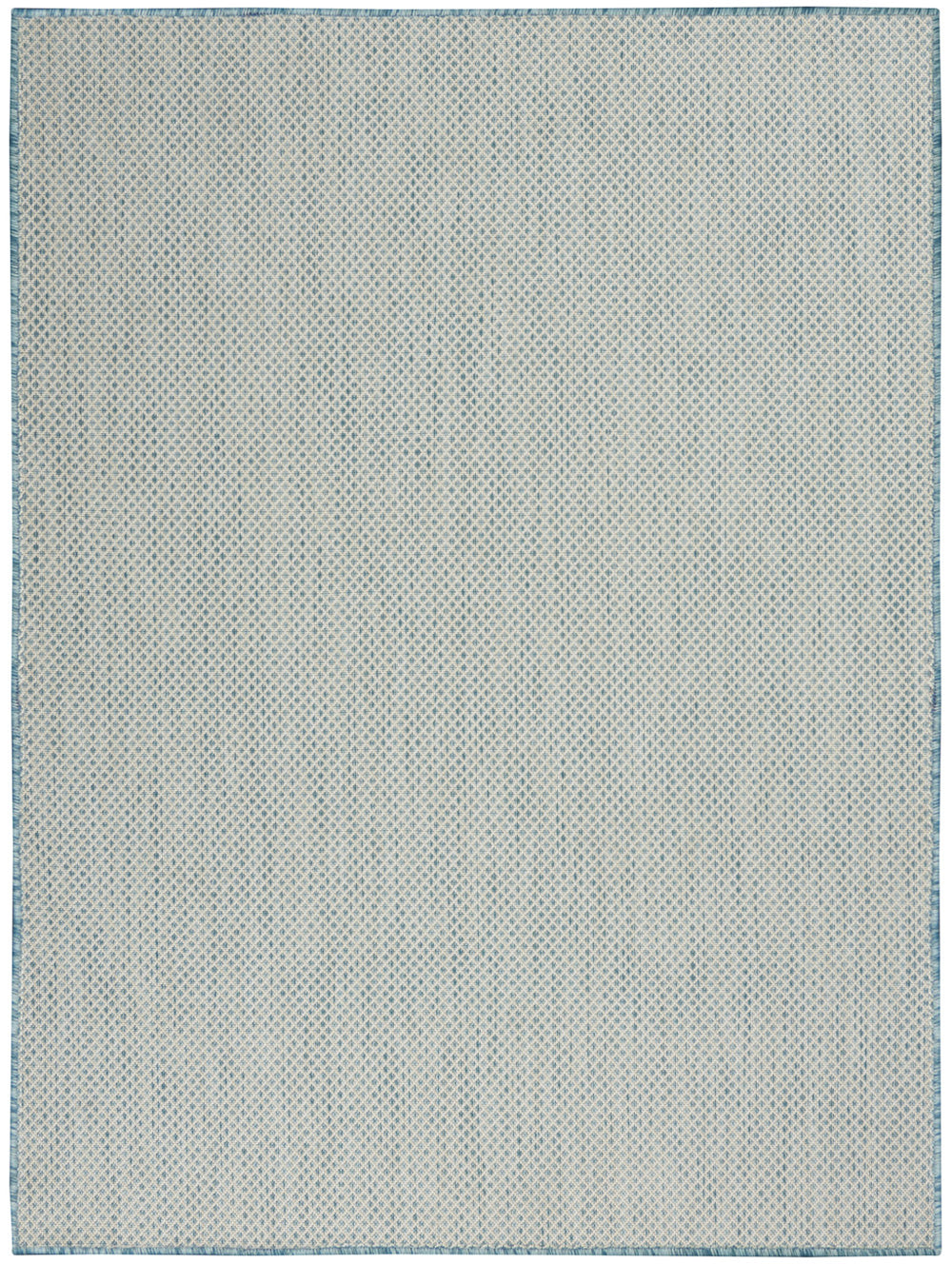 Homeroots 6' X 9' Aqua Geometric Power Loom Area Rug  Polypropylene 522025