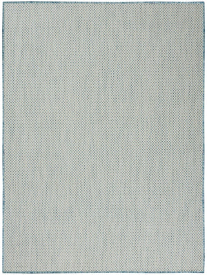 HomeRoots 6' Aqua Geometric Area Rug - Modern Power Loom Design for Stylish, Durable Comfort in Any Room 6' X 9' 522025