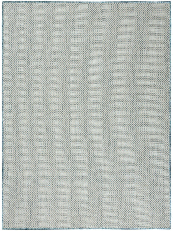 HomeRoots 6' Aqua Geometric Area Rug - Modern Power Loom Design for Stylish, Durable Comfort in Any Room 6' X 9' 522025