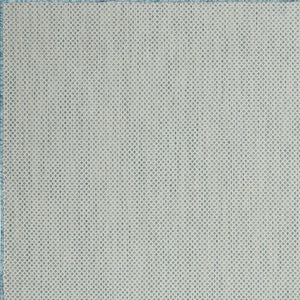 Homeroots 6' X 9' Aqua Geometric Power Loom Area Rug  Polypropylene 522025