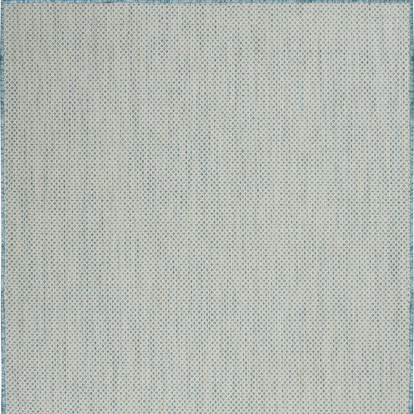 Homeroots 6' X 9' Aqua Geometric Power Loom Area Rug  Polypropylene 522025