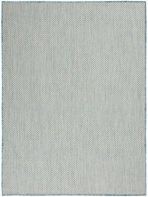 HomeRoots 6' Aqua Geometric Area Rug - Modern Power Loom Design for Stylish, Durable Comfort in Any Room 6' X 9' 522025