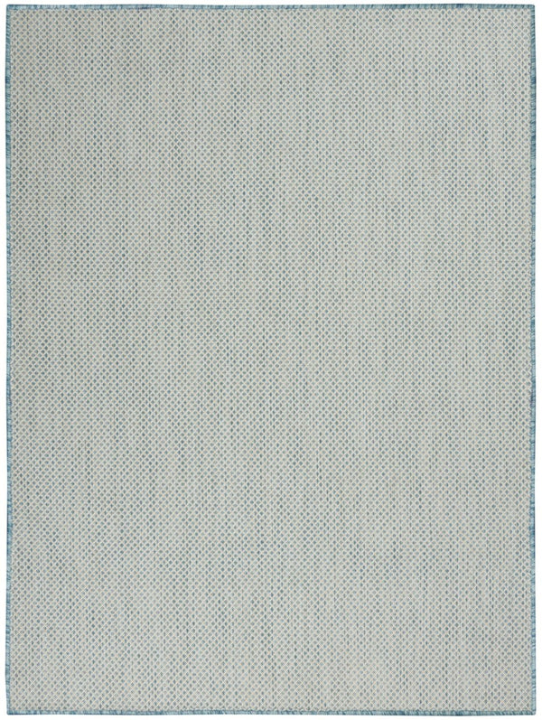 HomeRoots 6' Aqua Geometric Area Rug - Modern Power Loom Design for Stylish, Durable Comfort in Any Room 6' X 9' 522025