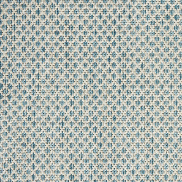 HomeRoots 8' X 10' Aqua and Ivory Indoor Outdoor Area Rug - Stylish, Durable, Weather-Resistant Comfort for All Spaces 522027