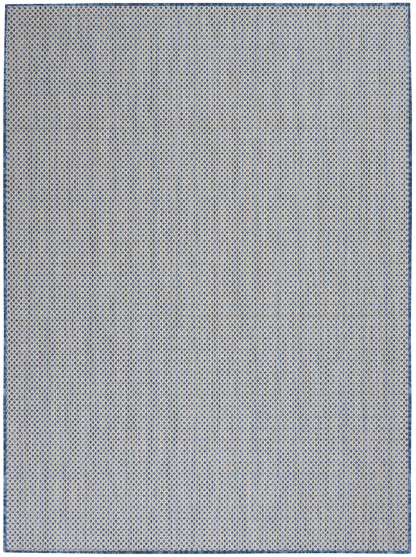 Homeroots 5' X 7' Blue Geometric Power Loom Area Rug  Polypropylene 522029