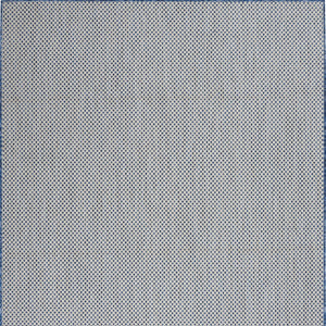 Homeroots 5' X 7' Blue Geometric Power Loom Area Rug  Polypropylene 522029