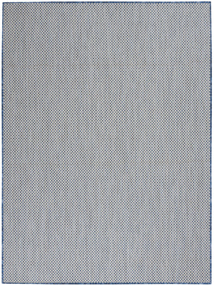 Homeroots 6' X 9' Blue Geometric Power Loom Area Rug  Polypropylene 522031