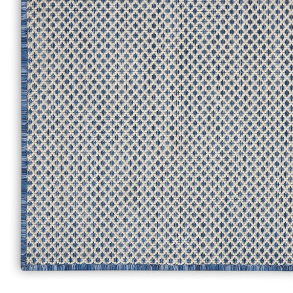 HomeRoots 6' Blue Geometric Area Rug – Modern Power Loomed Design, Durable and Easy-Care for High Traffic Areas 6' X 9' 522031