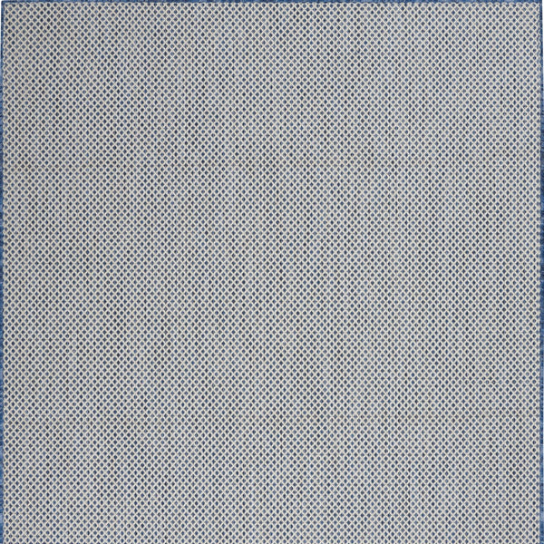 Homeroots 6' X 9' Blue Geometric Power Loom Area Rug  Polypropylene 522031