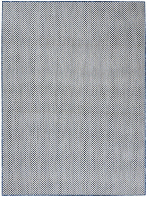 HomeRoots 6' Blue Geometric Area Rug – Modern Power Loomed Design, Durable and Easy-Care for High Traffic Areas 6' X 9' 522031