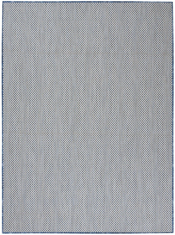 HomeRoots 6' Blue Geometric Area Rug – Modern Power Loomed Design, Durable and Easy-Care for High Traffic Areas 6' X 9' 522031
