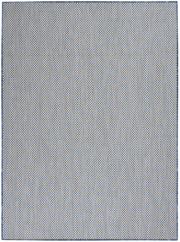 HomeRoots 6' Blue Geometric Area Rug – Modern Power Loomed Design, Durable and Easy-Care for High Traffic Areas 6' X 9' 522031