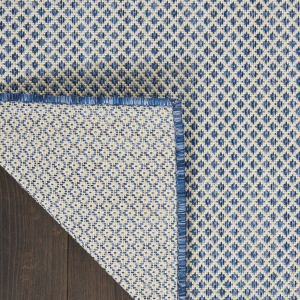 HomeRoots 6' Blue Geometric Area Rug – Modern Power Loomed Design, Durable and Easy-Care for High Traffic Areas 6' X 9' 522031