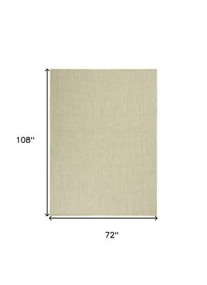 HomeRoots 6' Green Geometric Power Loom Area Rug – Durable, Stylish, and Perfect for High-Traffic Spaces 6' X 9' 522032