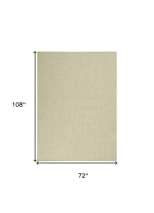 HomeRoots 6' Green Geometric Power Loom Area Rug – Durable, Stylish, and Perfect for High-Traffic Spaces 6' X 9' 522032