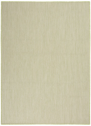 Homeroots 5' X 7' Green And Ivory Indoor Outdoor Area Rug  Polypropylene 522036