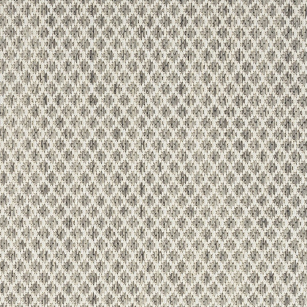 HomeRoots 6' X 9' Ivory and Silver Area Rug - Stylish Geometric Design for Indoor & Outdoor Use, Easy Care! 522043