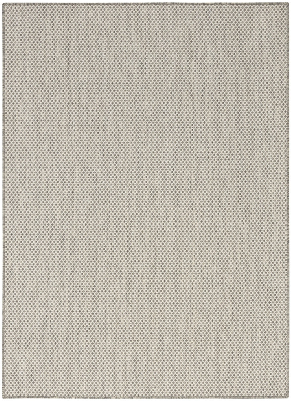 HomeRoots 6' X 9' Ivory and Silver Area Rug - Stylish Geometric Design for Indoor & Outdoor Use, Easy Care! 522043