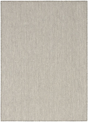 HomeRoots 6' X 9' Ivory and Silver Area Rug - Stylish Geometric Design for Indoor & Outdoor Use, Easy Care! 522043