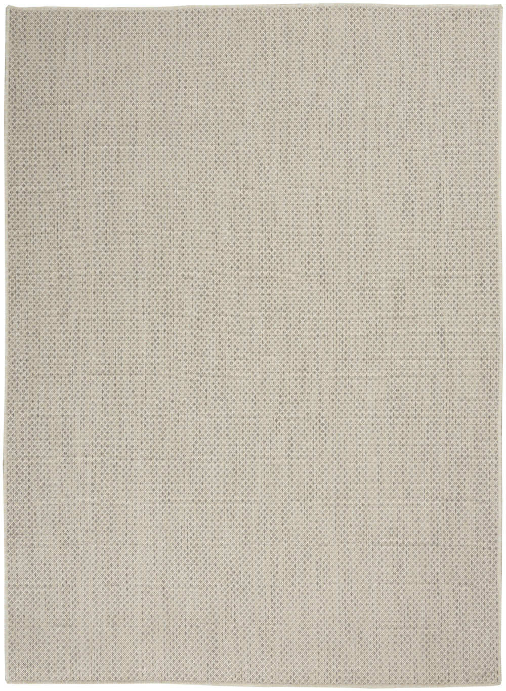 Homeroots 5' X 7' Ivory Geometric Power Loom Area Rug  Polypropylene 522046