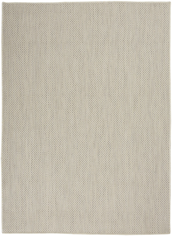 Homeroots 5' X 7' Ivory Geometric Power Loom Area Rug  Polypropylene 522046