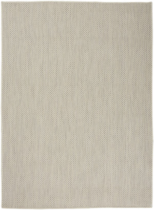 Homeroots 5' X 7' Ivory Geometric Power Loom Area Rug  Polypropylene 522046