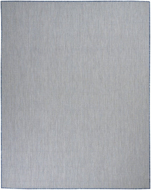 HomeRoots 8' X 10' Blue and Ivory Indoor/Outdoor Area Rug - Durable, Stylish, and Easy-Clean for High-Traffic Spaces 522047