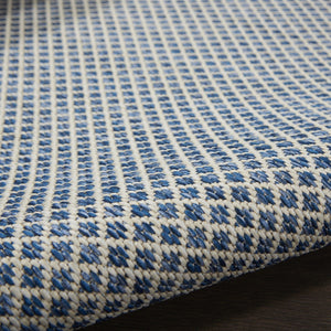 HomeRoots 7' Blue and Ivory Indoor Outdoor Area Rug - Durable, Low-Maintenance, Stylish Design for Any Space 522048
