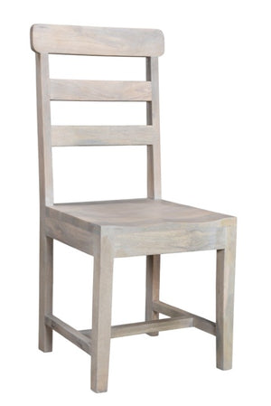 Homeroots Set Of Two White Wood Ladder Back Dining Chairs For Stylish Comfort And Versatile Home Seating   522051