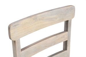 Homeroots Set Of Two White Wood Ladder Back Dining Chairs For Stylish Comfort And Versatile Home Seating   522051