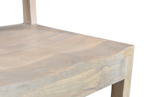 Homeroots Set Of Two White Wood Ladder Back Dining Chairs For Stylish Comfort And Versatile Home Seating   522051