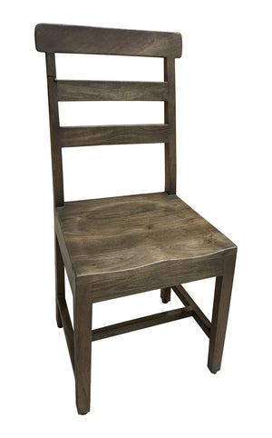 Homeroots Set Of Two Stylish Dark Walnut Wood Ladder Back Dining Chairs - Versatile And Elegant Seating Option   522052