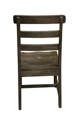 Homeroots Set Of Two Stylish Dark Walnut Wood Ladder Back Dining Chairs - Versatile And Elegant Seating Option   522052