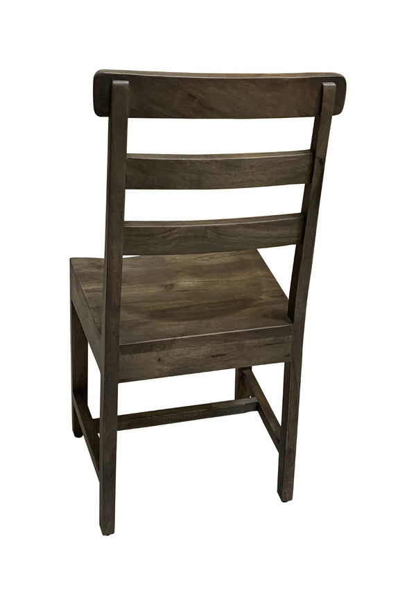 Homeroots Set Of Two Stylish Dark Walnut Wood Ladder Back Dining Chairs - Versatile And Elegant Seating Option   522052