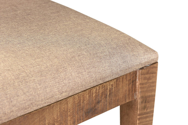 Homeroots Set Of Two Stylish Beige & Brown Upholstered Ladder Back Dining Chairs For Modern Spaces & Comfort   522053