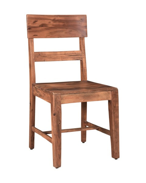 Homeroots Set Of Two Stylish Brown Wood Ladder Back Dining Side Chairs For Versatile Home Décor & Comfort   522054