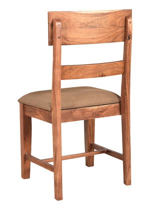 Homeroots Set Of Two Stylish Brown Upholstered Dining Side Chairs With Slat Back For Any Room Decor   522055