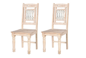 Homeroots Set Of Two White Wood Slat Back Dining Side Chairs - Stylish, Versatile Seating For Any Room!   522056