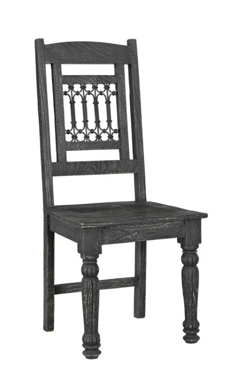 Homeroots Set Of Two Black Wood Slat Back Dining Chairs - Stylish, Comfortable, And Versatile For Any Space   522057