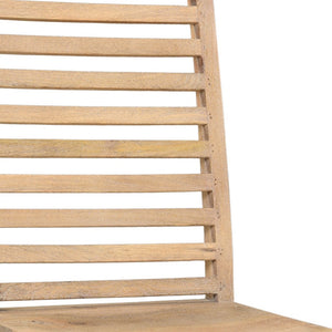HomeRoots Set of Two Rustic Brown Solid Wood Ladder Back Chairs - Stylish Dining or Accent Seating 522058
