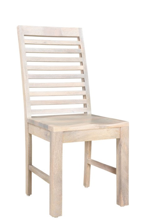 Homeroots Set Of Two White Wood Ladder Back Dining Chairs For Stylish Comfort And Versatile Home Seating   522059