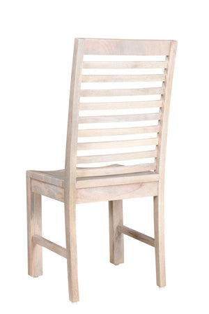 Homeroots Set Of Two White Wood Ladder Back Dining Chairs For Stylish Comfort And Versatile Home Seating   522059
