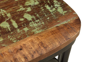 Homeroots Set Of Two Rustic Brown And Black Metal Wood Dining Chairs With Unique Cross Back Design   522062