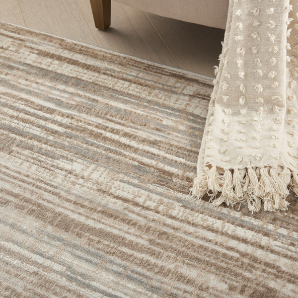 HomeRoots 6' Brown Abstract Power Loom Area Rug - Elegant Contemporary Design for Living Spaces & Home Offices 6' X 9' Rectangle 522066